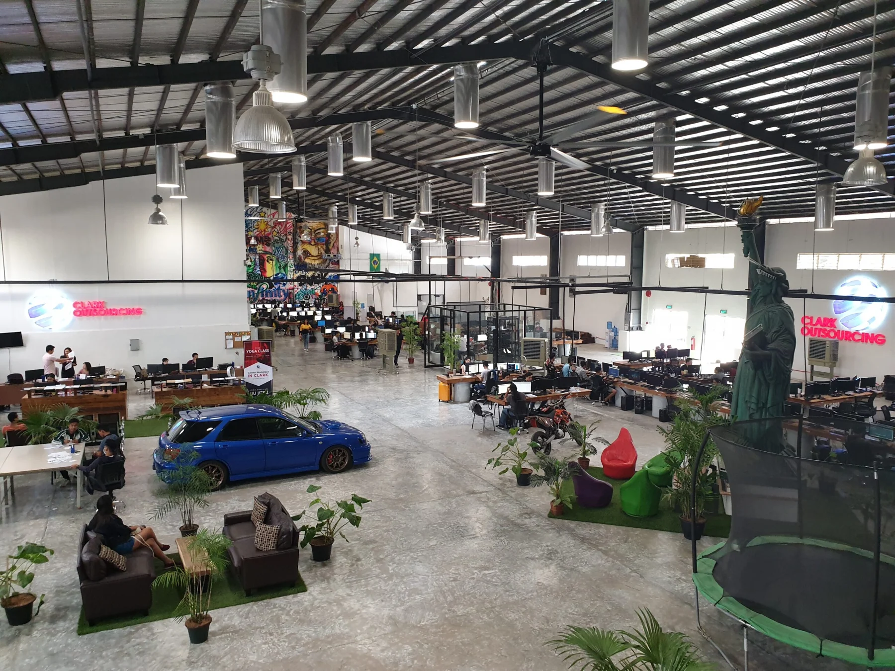 Inside the Clark Outsourcing office in the Philippines