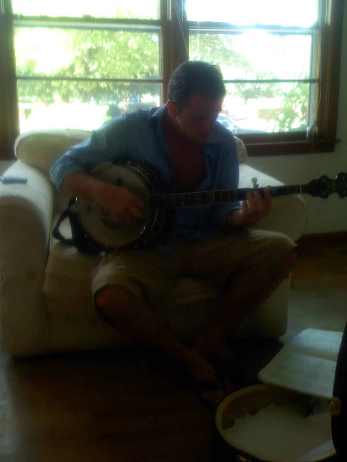 Back home in NC playing the banjo