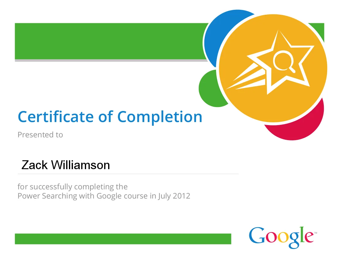 certificate